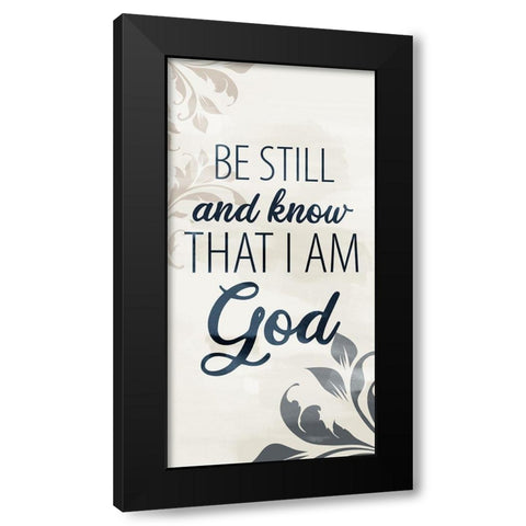Be Still Bath 1 V2 Black Modern Wood Framed Art Print by Allen, Kimberly