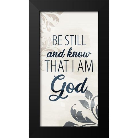 Be Still Bath 1 V2 Black Modern Wood Framed Art Print by Allen, Kimberly