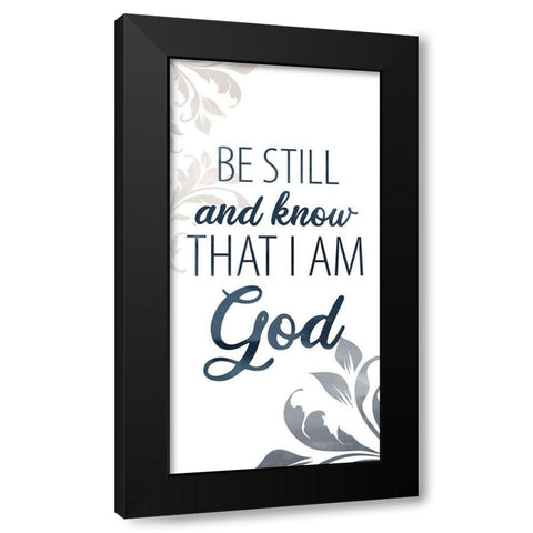 Be Still Bath 1 Black Modern Wood Framed Art Print by Allen, Kimberly