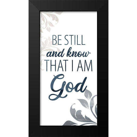Be Still Bath 1 Black Modern Wood Framed Art Print by Allen, Kimberly