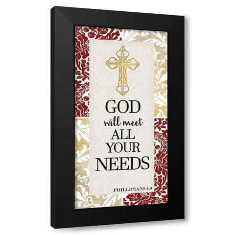 Your Needs 1 Black Modern Wood Framed Art Print with Double Matting by Allen, Kimberly