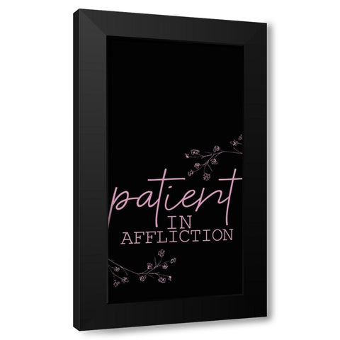 Patient Blossoms 1 Black Modern Wood Framed Art Print with Double Matting by Allen, Kimberly