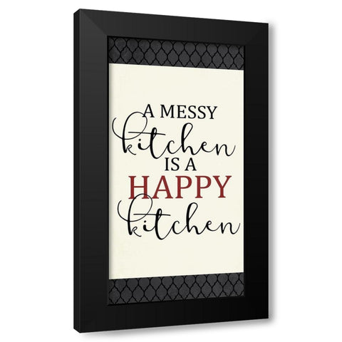 Happy Kitchen 1 Black Modern Wood Framed Art Print with Double Matting by Allen, Kimberly