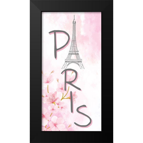 Cherry Blossom Paris 1 Black Modern Wood Framed Art Print by Allen, Kimberly