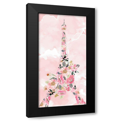Paris Blooms 1 Black Modern Wood Framed Art Print by Allen, Kimberly