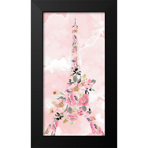 Paris Blooms 1 Black Modern Wood Framed Art Print by Allen, Kimberly