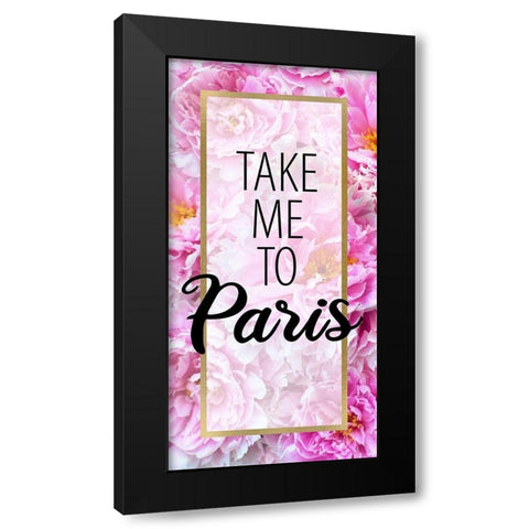 Paris Peonies 2 Black Modern Wood Framed Art Print by Allen, Kimberly