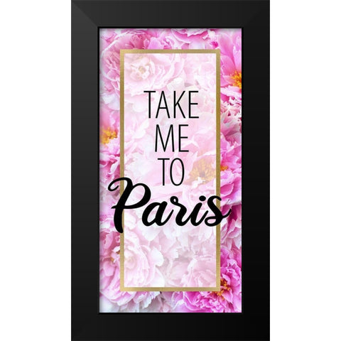 Paris Peonies 2 Black Modern Wood Framed Art Print by Allen, Kimberly