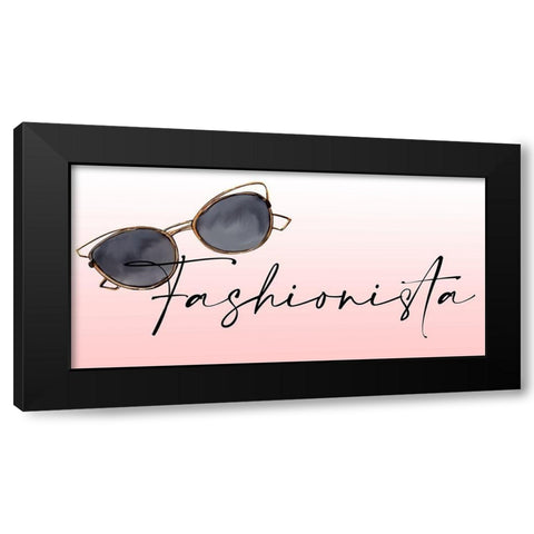 Fashionista Sunglasses Black Modern Wood Framed Art Print with Double Matting by Allen, Kimberly