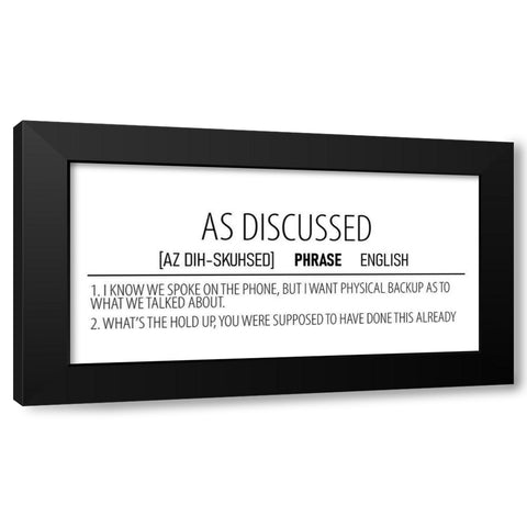 As Discussed Black Modern Wood Framed Art Print with Double Matting by Allen, Kimberly