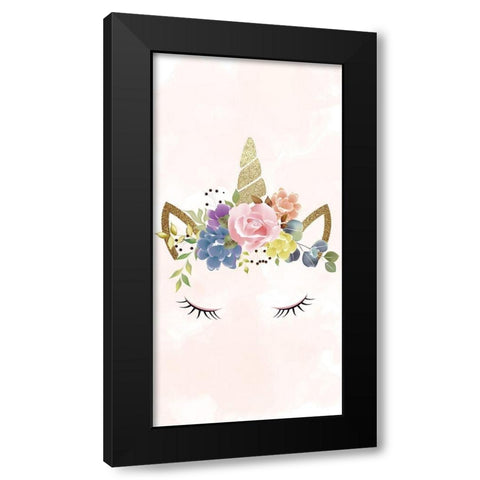 Unicorn Queen 1 Black Modern Wood Framed Art Print with Double Matting by Allen, Kimberly