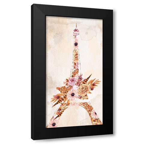 Paris Fall Blooms 1 Black Modern Wood Framed Art Print with Double Matting by Allen, Kimberly