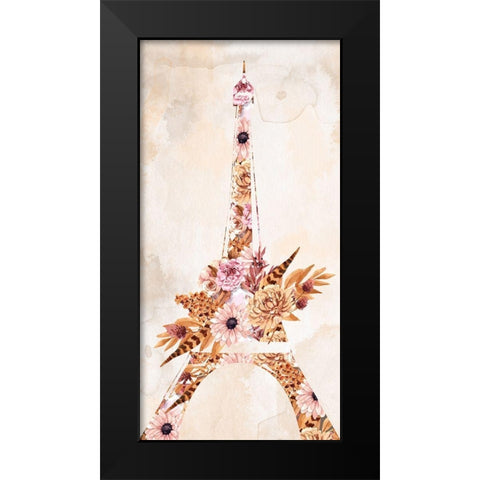 Paris Fall Blooms 1 Black Modern Wood Framed Art Print by Allen, Kimberly