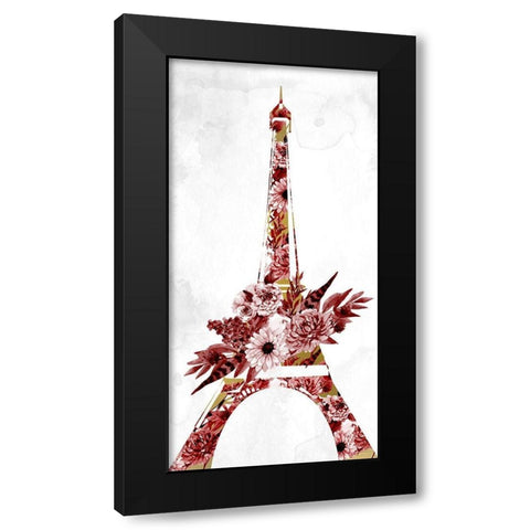Paris Fall Blooms 1 v2 Black Modern Wood Framed Art Print by Allen, Kimberly