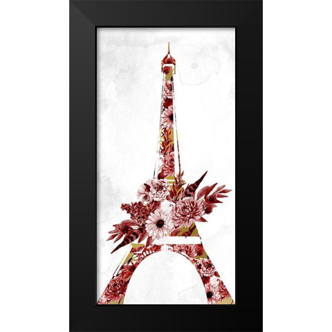 Paris Fall Blooms 1 v2 Black Modern Wood Framed Art Print by Allen, Kimberly