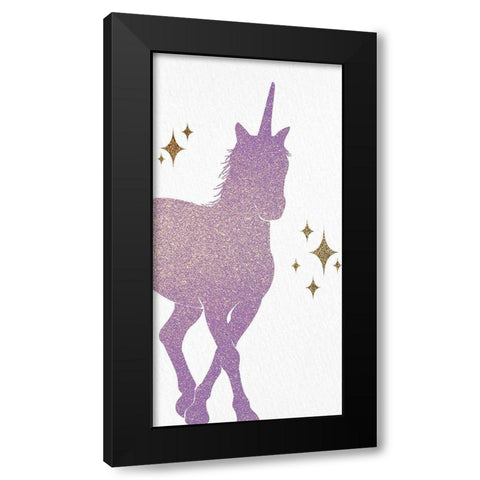 Unicorn Gems 1 Black Modern Wood Framed Art Print with Double Matting by Allen, Kimberly