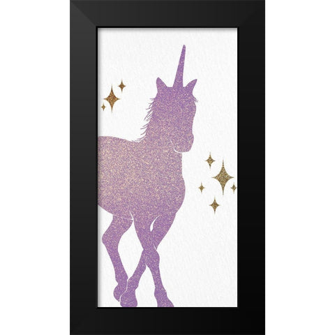 Unicorn Gems 1 Black Modern Wood Framed Art Print by Allen, Kimberly