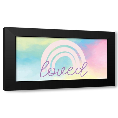 Loved Rainbow Black Modern Wood Framed Art Print by Allen, Kimberly
