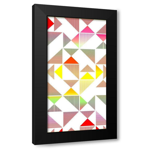 Triangle Panel 1 V2 Black Modern Wood Framed Art Print with Double Matting by Allen, Kimberly