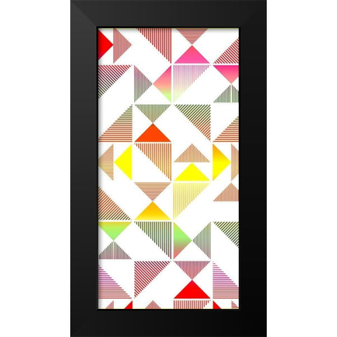 Triangle Panel 1 V2 Black Modern Wood Framed Art Print by Allen, Kimberly