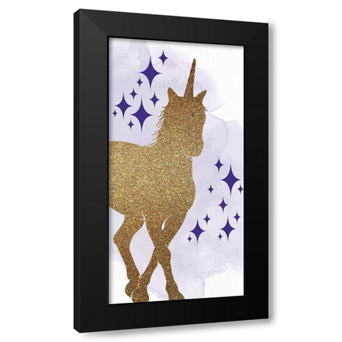 Magical Unicorn 1 Black Modern Wood Framed Art Print by Allen, Kimberly