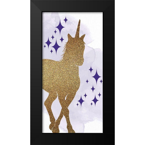 Magical Unicorn 1 Black Modern Wood Framed Art Print by Allen, Kimberly