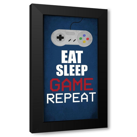 Eat Game 1 Black Modern Wood Framed Art Print by Allen, Kimberly