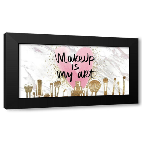 Art Makeup 1 Black Modern Wood Framed Art Print with Double Matting by Allen, Kimberly