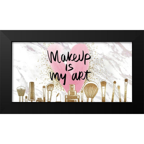 Art Makeup 1 Black Modern Wood Framed Art Print by Allen, Kimberly