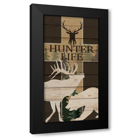 Hunter Life Black Modern Wood Framed Art Print by Allen, Kimberly