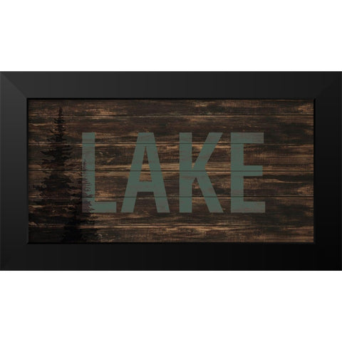 Lake Lodge 1 Black Modern Wood Framed Art Print by Allen, Kimberly