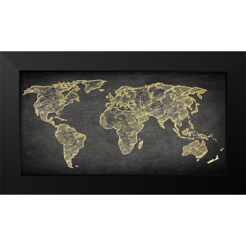 The World Black Modern Wood Framed Art Print by Allen, Kimberly