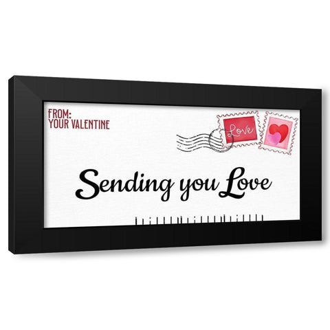 Sending You Love Black Modern Wood Framed Art Print by Allen, Kimberly