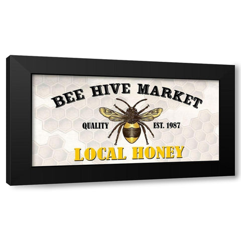 Bee Hive Market 2 Black Modern Wood Framed Art Print with Double Matting by Allen, Kimberly