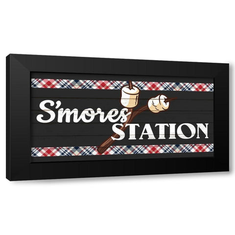 Smores Station Black Modern Wood Framed Art Print by Allen, Kimberly
