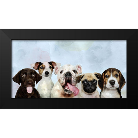 Puppy Portrait Black Modern Wood Framed Art Print by Allen, Kimberly