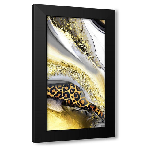 Agate Leopard 1 Black Modern Wood Framed Art Print with Double Matting by Allen, Kimberly