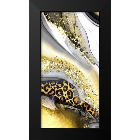 Agate Leopard 1 Black Modern Wood Framed Art Print by Allen, Kimberly