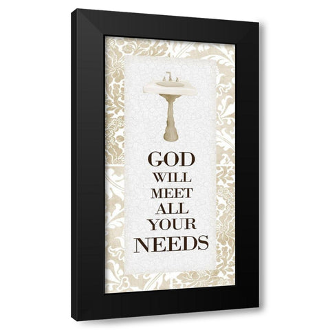 God Will Meet All 1 v2 Black Modern Wood Framed Art Print with Double Matting by Allen, Kimberly