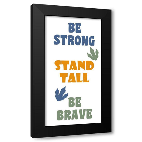 Dino Strong 1 v2 Black Modern Wood Framed Art Print with Double Matting by Allen, Kimberly