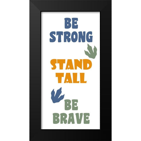 Dino Strong 1 v2 Black Modern Wood Framed Art Print by Allen, Kimberly