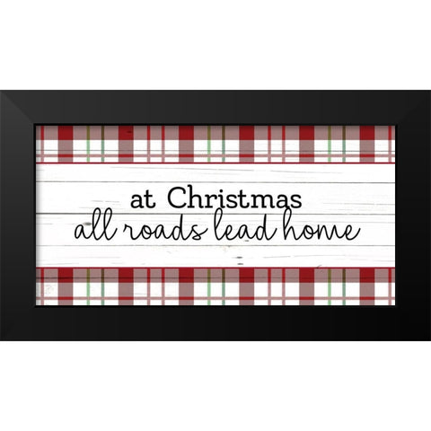 All Roads Black Modern Wood Framed Art Print by Allen, Kimberly