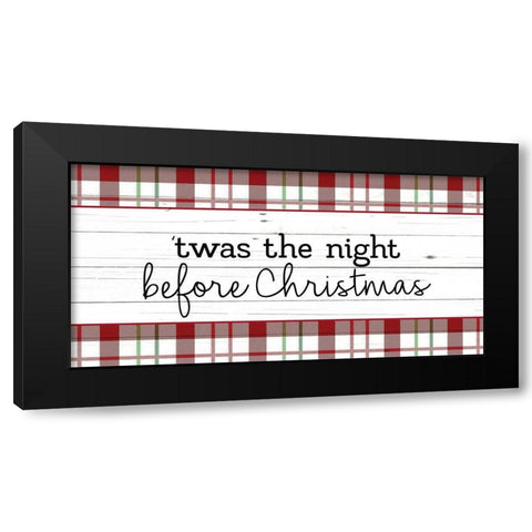 Twas the Night Black Modern Wood Framed Art Print with Double Matting by Allen, Kimberly
