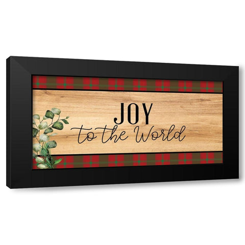 Joy Christmas Black Modern Wood Framed Art Print with Double Matting by Allen, Kimberly