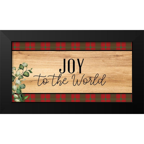 Joy Christmas Black Modern Wood Framed Art Print by Allen, Kimberly