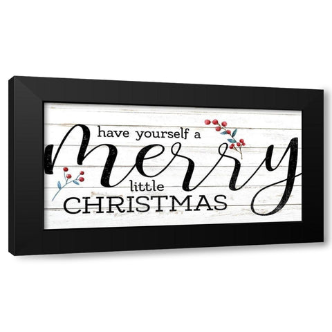 Have Yourself A Merry Black Modern Wood Framed Art Print by Allen, Kimberly