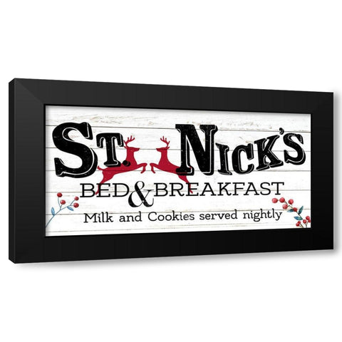 St Nicks Black Modern Wood Framed Art Print with Double Matting by Allen, Kimberly