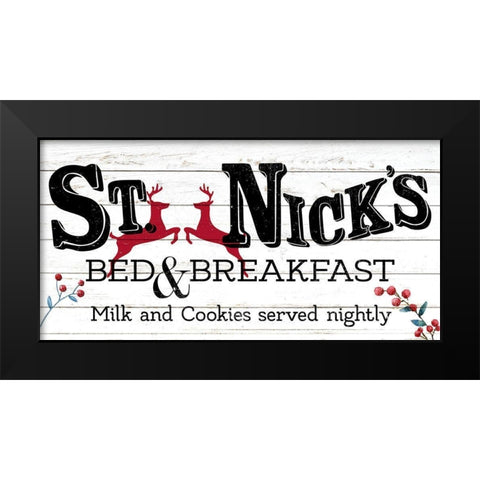 St Nicks Black Modern Wood Framed Art Print by Allen, Kimberly