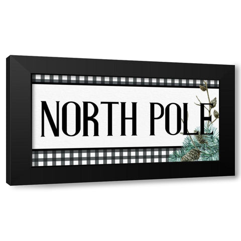 North Pole Plaid Black Modern Wood Framed Art Print with Double Matting by Allen, Kimberly