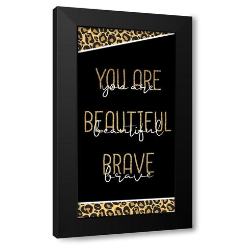 Beautiful Leopard 1 Black Modern Wood Framed Art Print by Allen, Kimberly